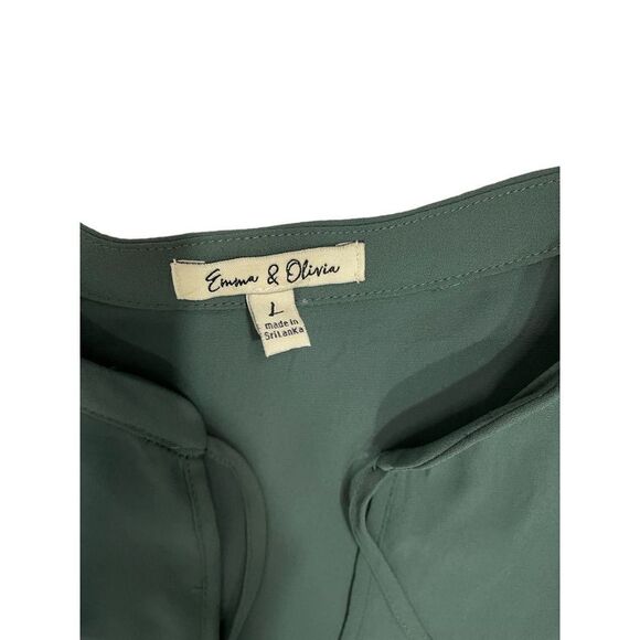 EMMA and Olivia hunter green large long sleeved pop over with tie enclosures for - Picture 4 of 7